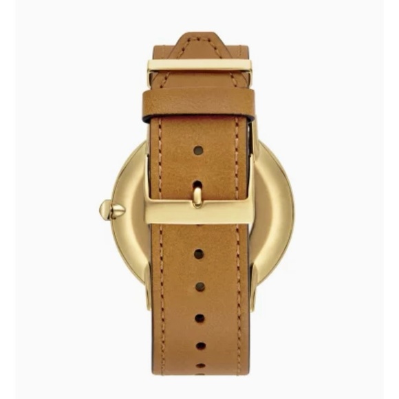 NWT Rebecca Minkoff Watch Tan Leather Satinless Steel Water Resistant Classic - Picture 2 of 9